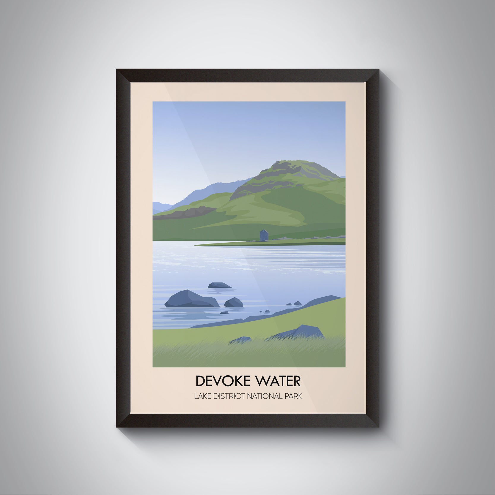 Devoke Water Lake District Travel Poster