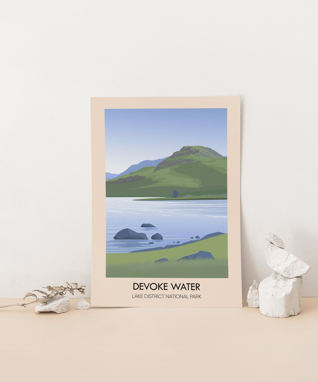 Devoke Water Lake District Travel Poster