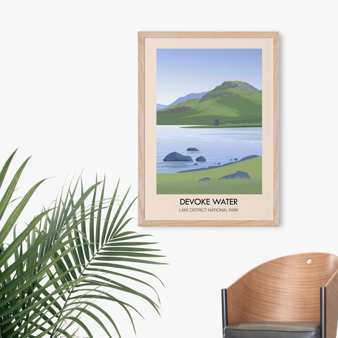 Devoke Water Lake District Travel Poster