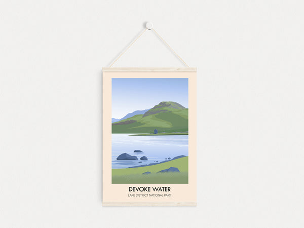 Devoke Water Lake District Travel Poster