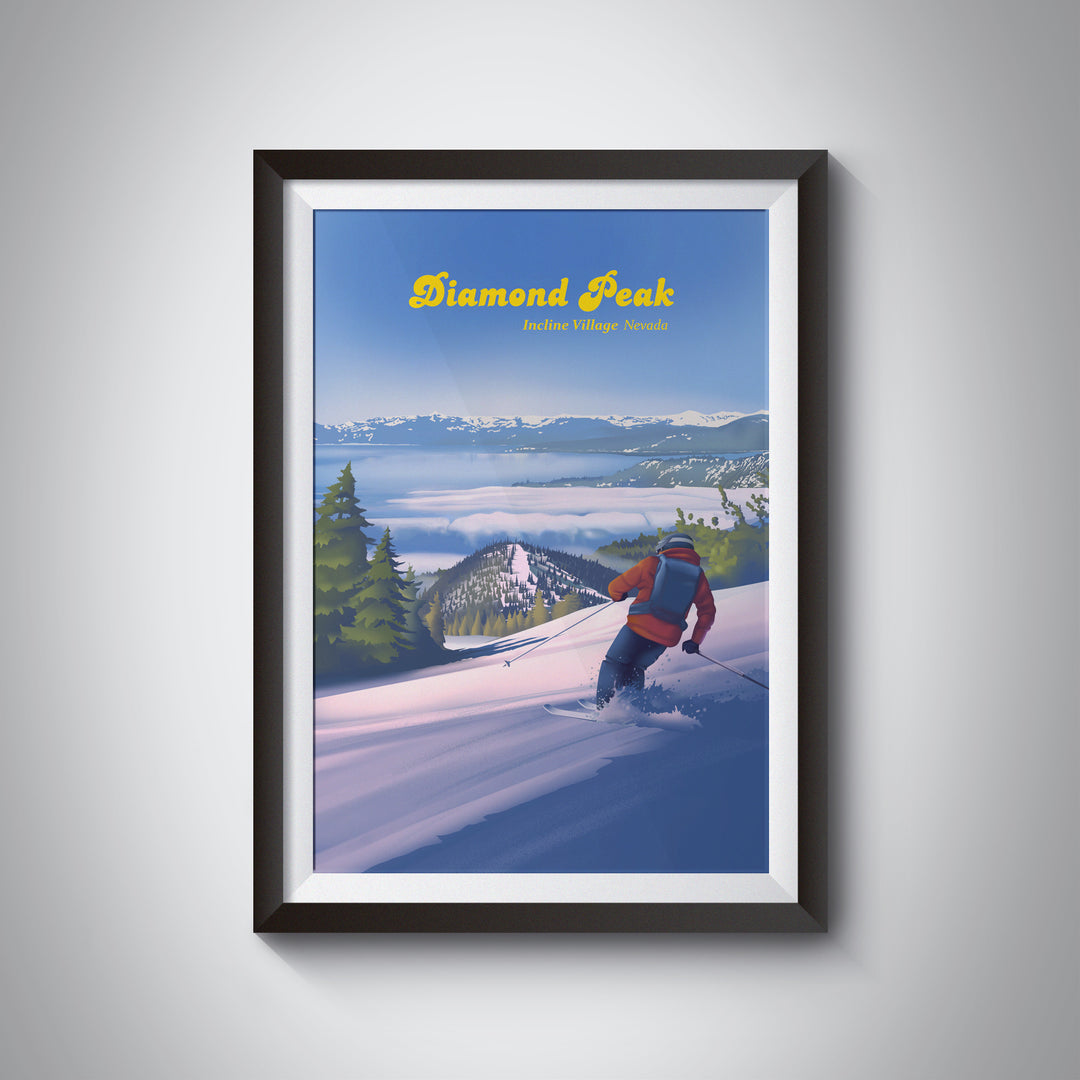 Diamond Peak Ski Resort Travel Poster