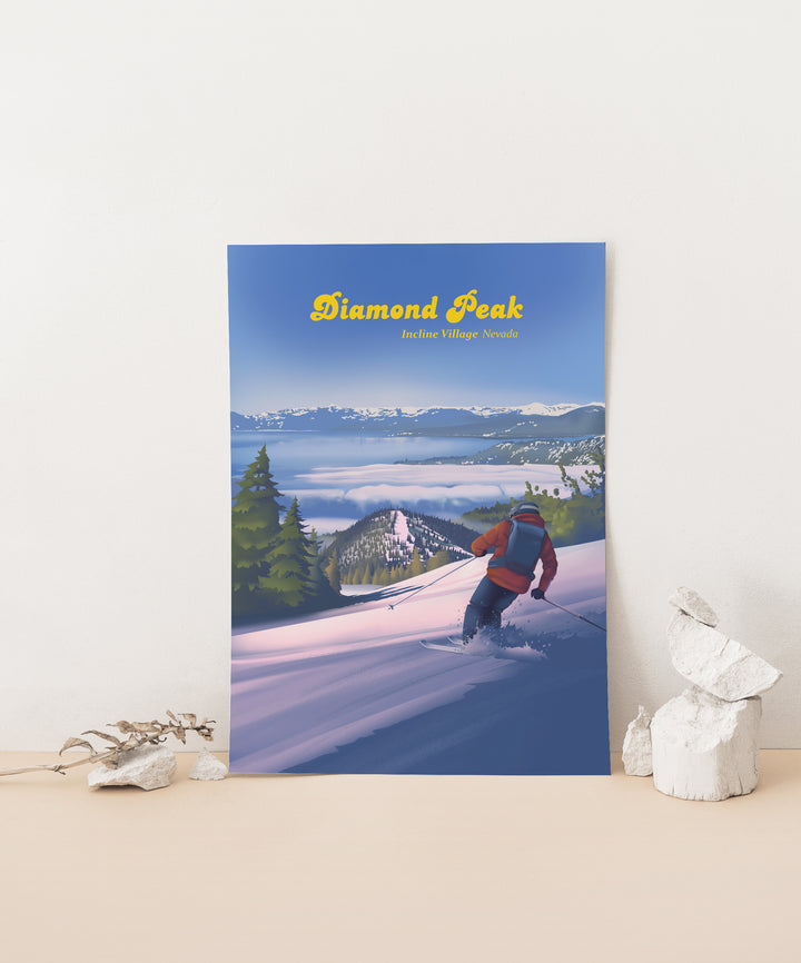 Diamond Peak Ski Resort Travel Poster