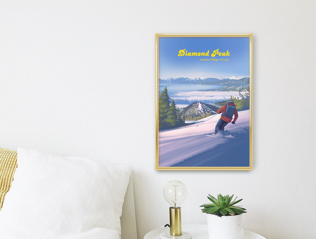 Diamond Peak Ski Resort Travel Poster