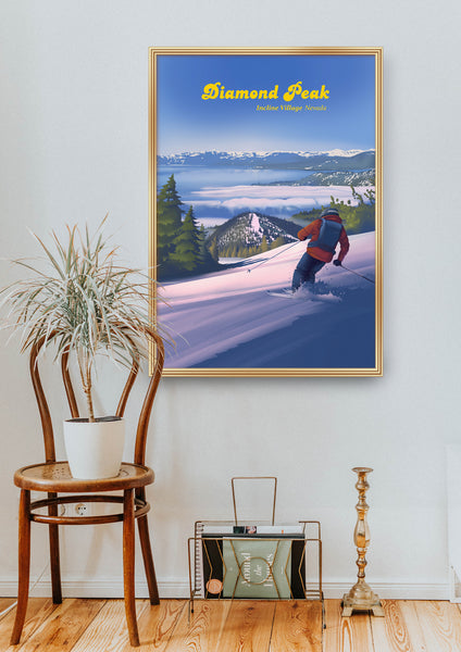 Diamond Peak Ski Resort Travel Poster