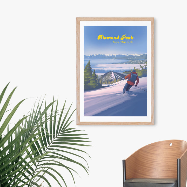 Diamond Peak Ski Resort Travel Poster