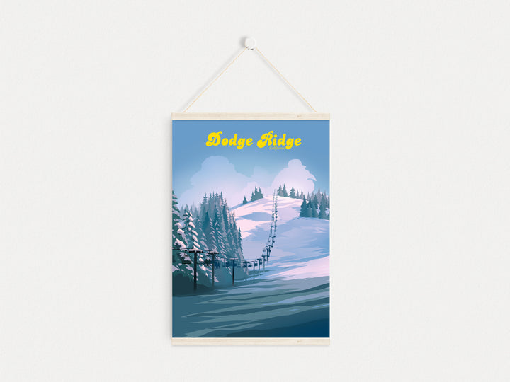 Dodge Ridge California Ski Resort Travel Poster