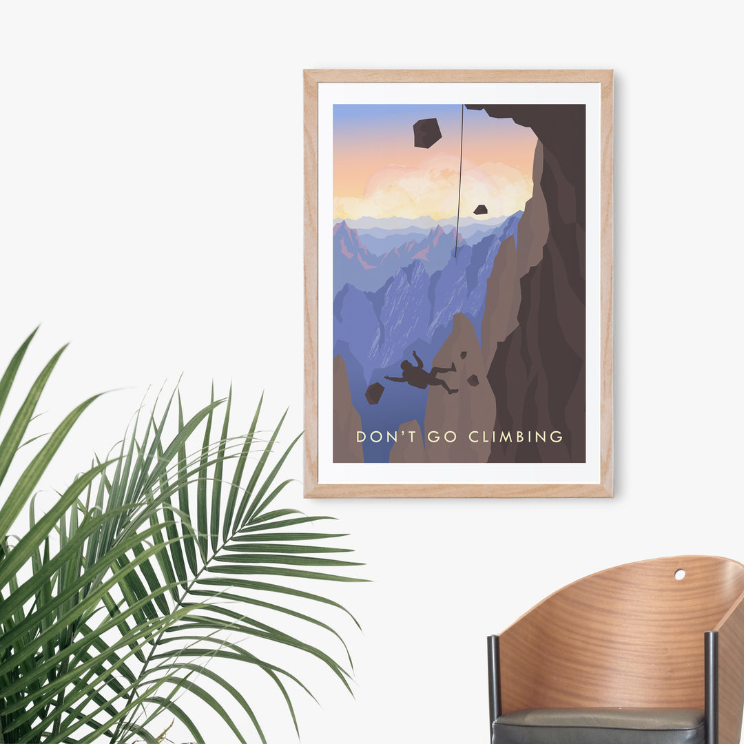 Don't Go Climbing Travel Poster