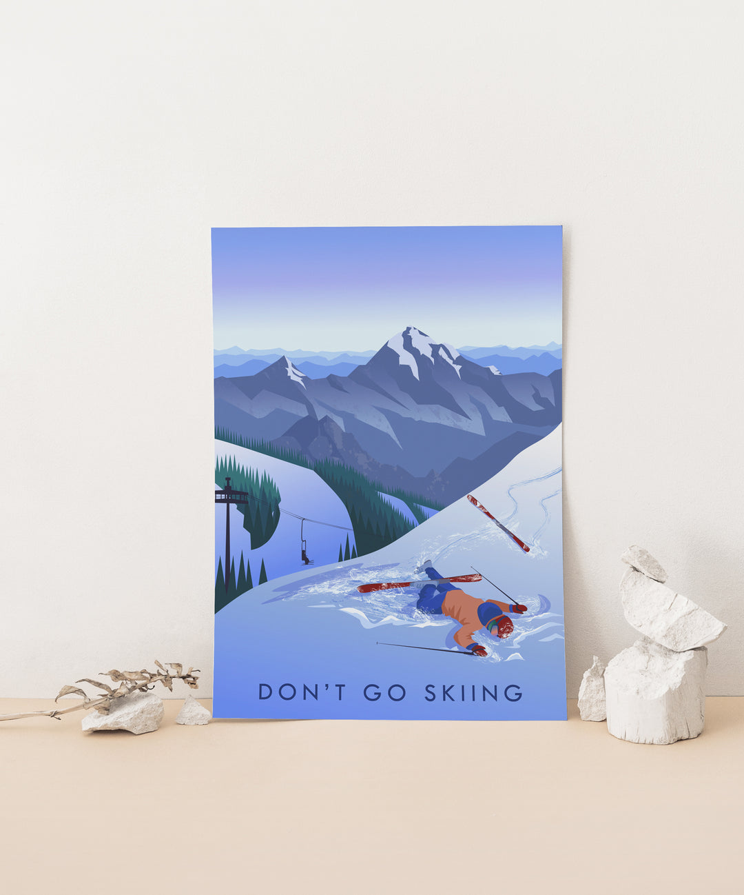 Don't Go Skiing Travel Poster