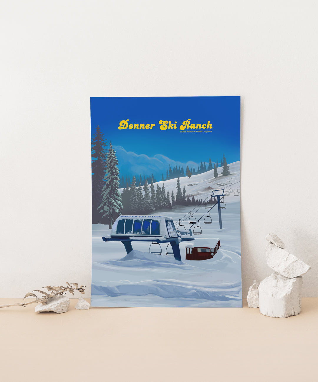 Donner Ski Ranch California Ski Resort Travel Poster