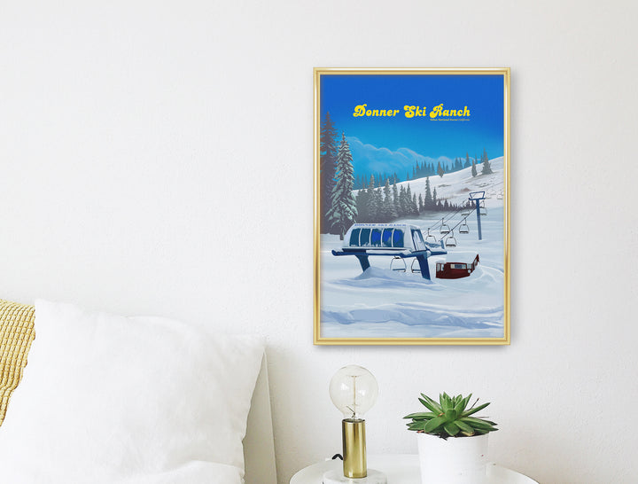 Donner Ski Ranch California Ski Resort Travel Poster