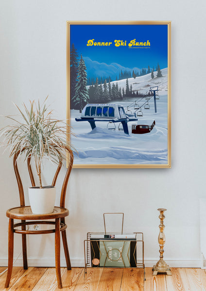 Donner Ski Ranch California Ski Resort Travel Poster