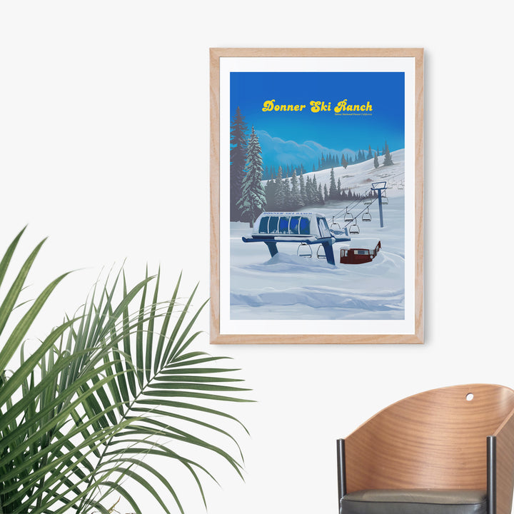 Donner Ski Ranch California Ski Resort Travel Poster