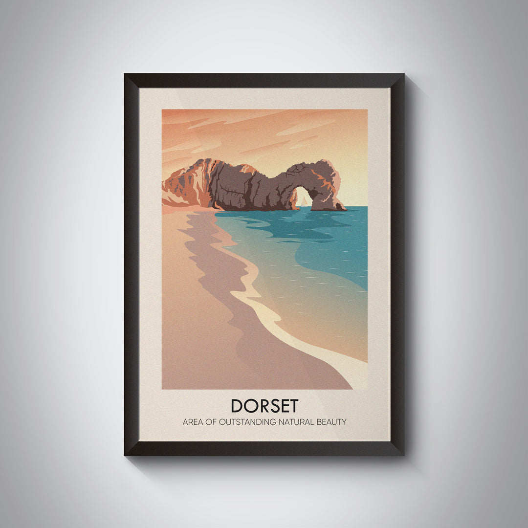 Dorset AONB Travel Poster