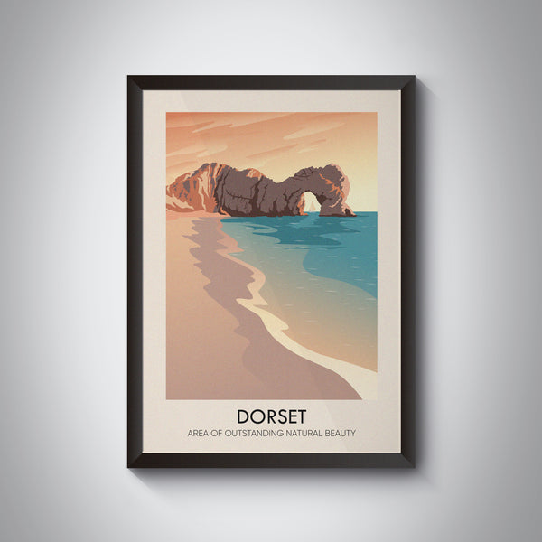 Dorset AONB Travel Poster