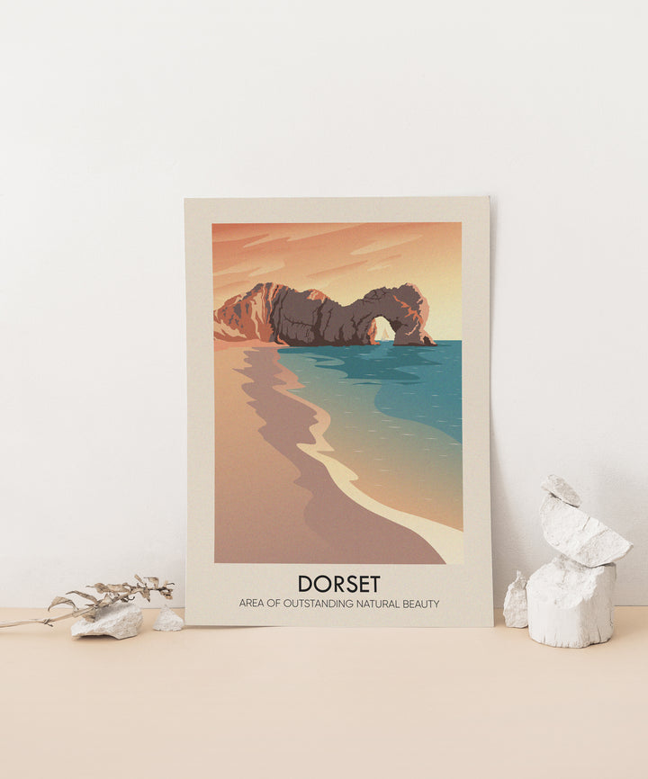 Dorset AONB Travel Poster