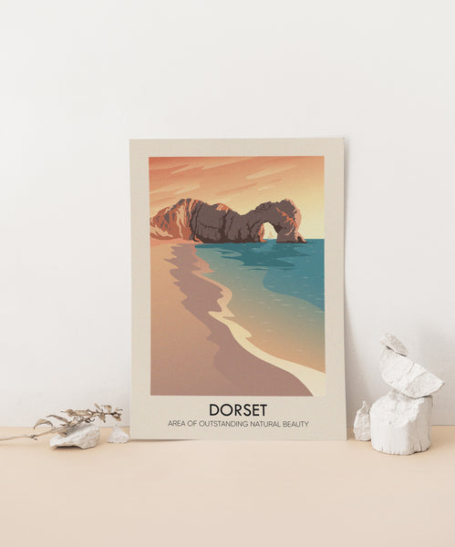 Dorset AONB Travel Poster
