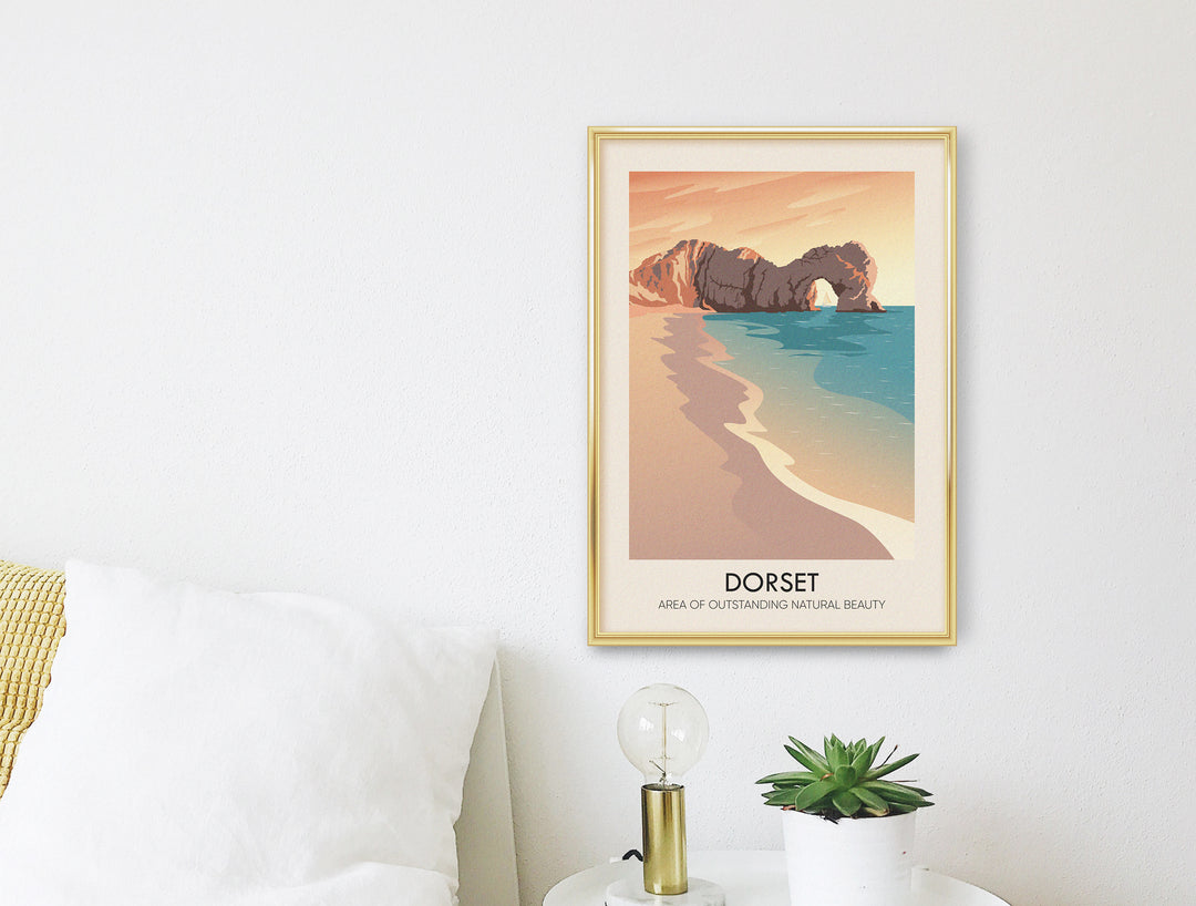 Dorset AONB Travel Poster