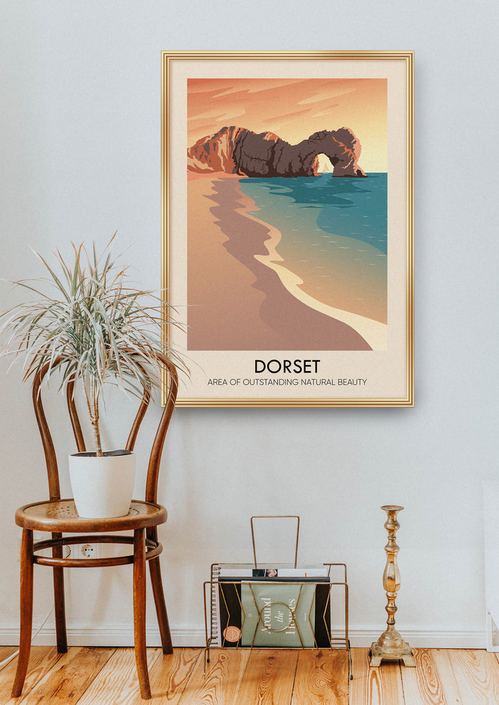 Dorset AONB Travel Poster