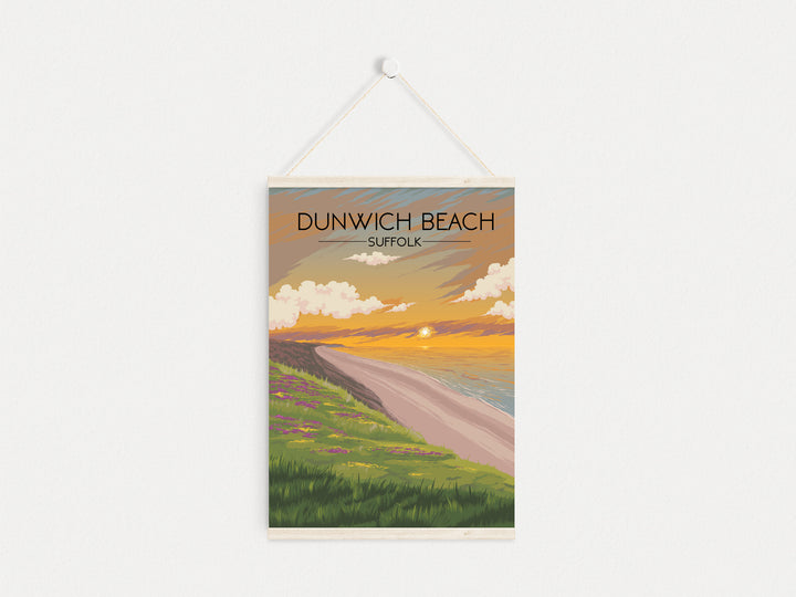 Dunwich Beach Suffolk Seaside Travel Poster