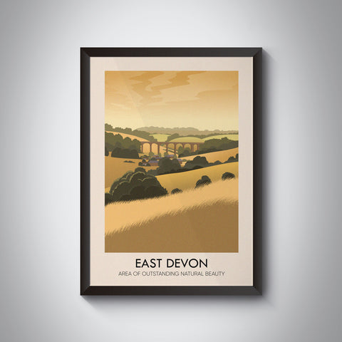 East Devon AONB Travel Poster