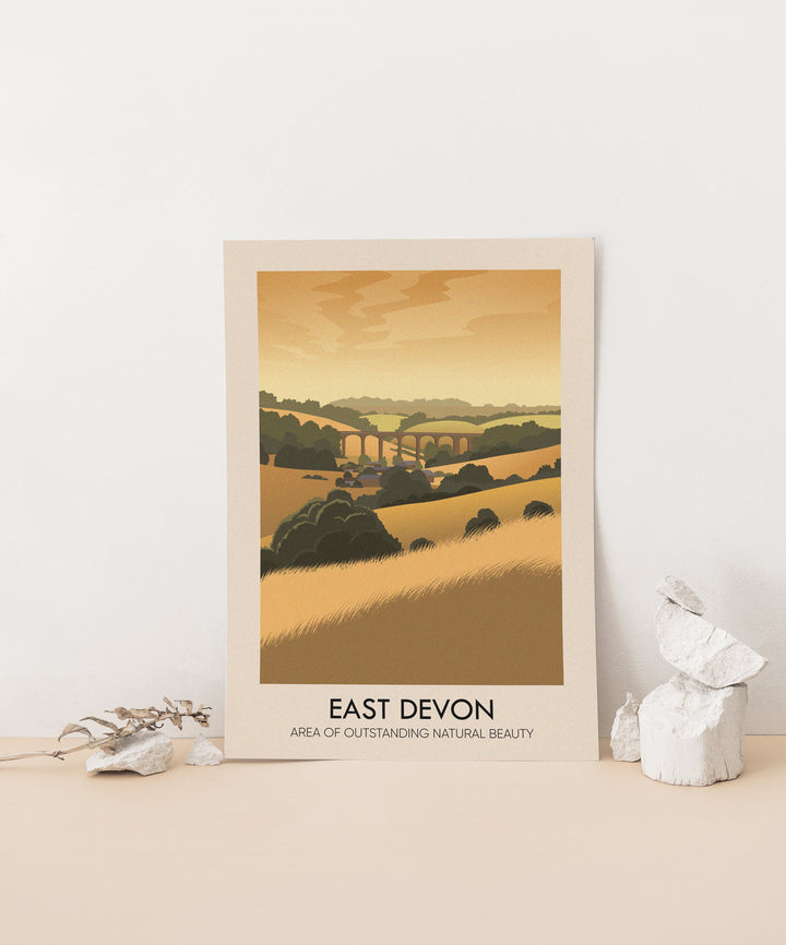 East Devon AONB Travel Poster