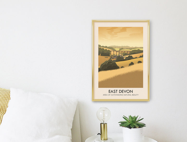 East Devon AONB Travel Poster