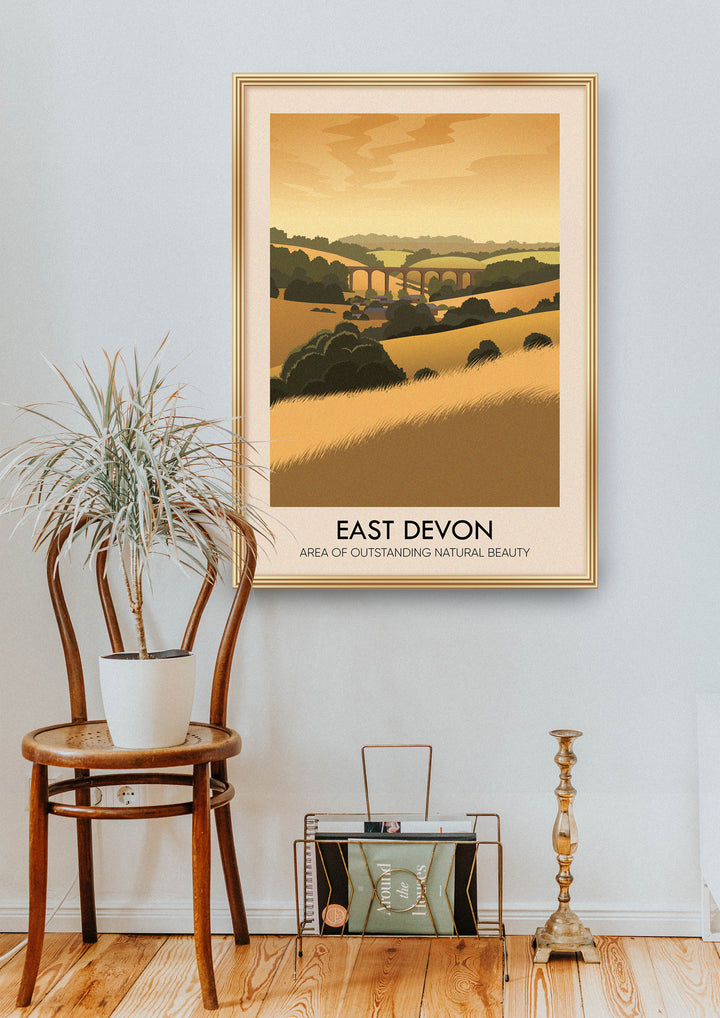 East Devon AONB Travel Poster