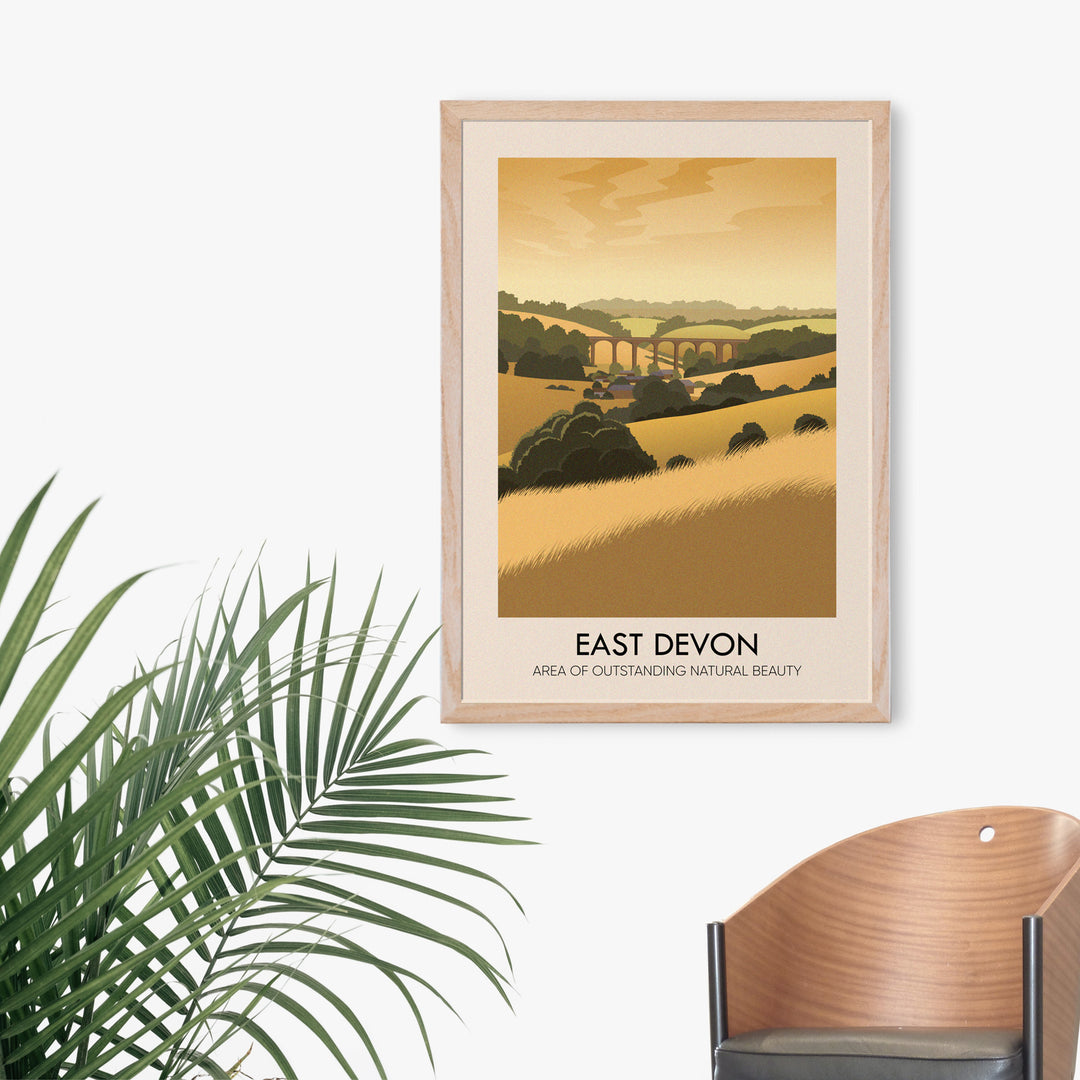 East Devon AONB Travel Poster