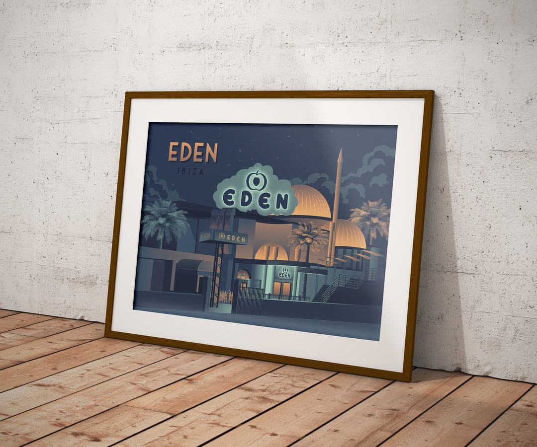 Eden Nightclub Ibiza Travel Poster