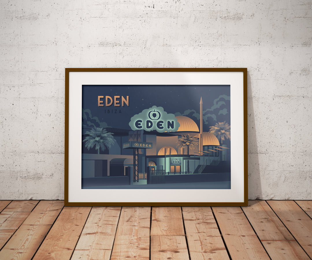 Eden Nightclub Ibiza Travel Poster