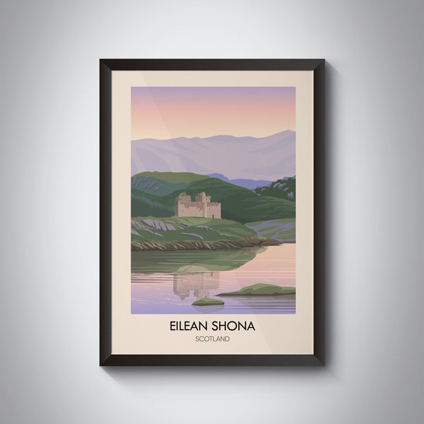 Eilean Shona Scotland Travel Poster