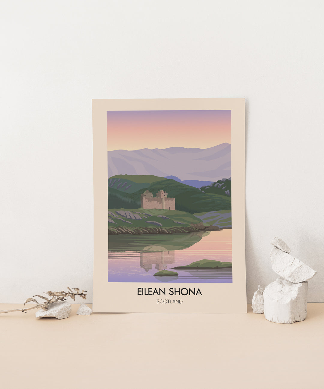 Eilean Shona Scotland Travel Poster