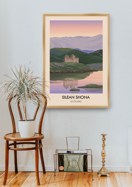 Eilean Shona Scotland Travel Poster