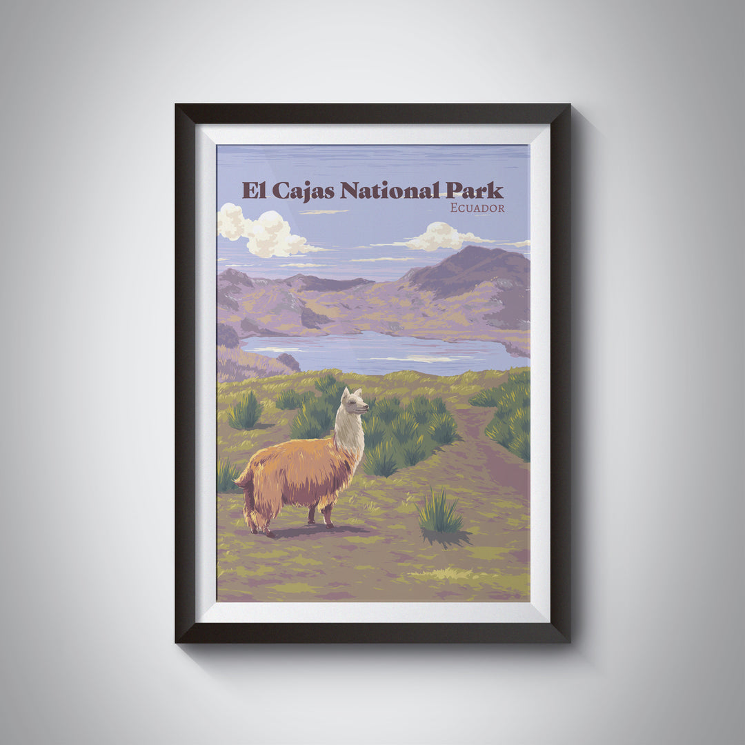 El Cajas National Park Ecuador Travel Poster