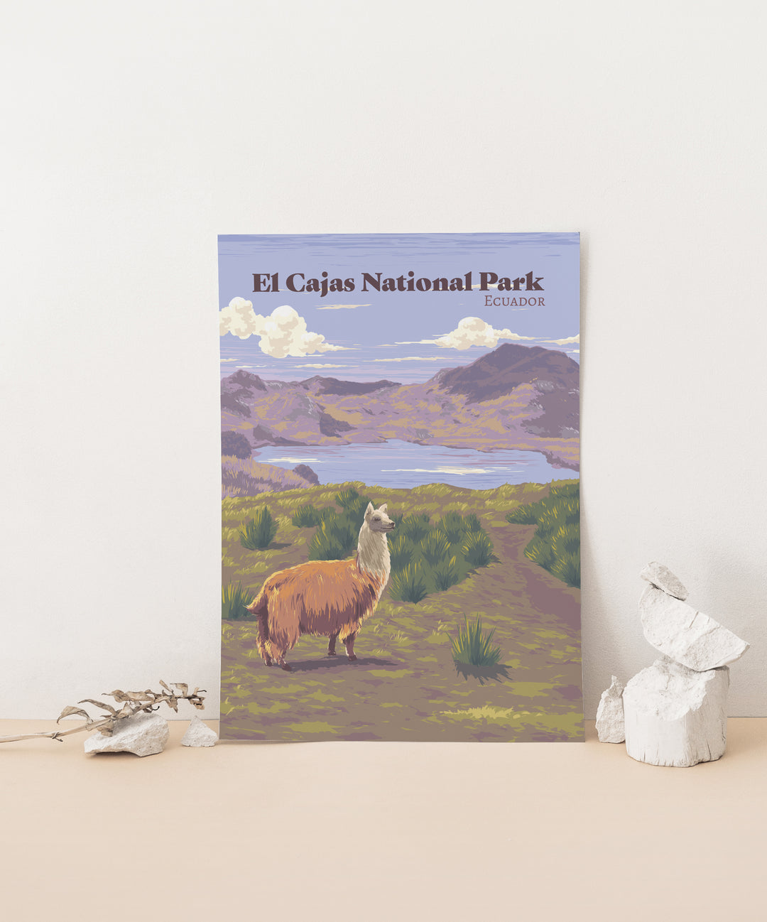 El Cajas National Park Ecuador Travel Poster