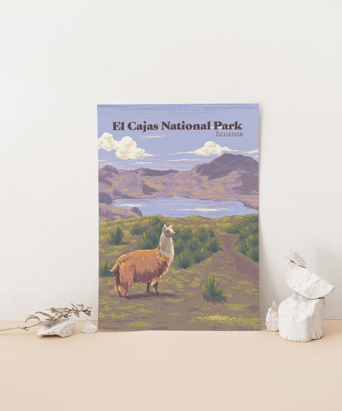 El Cajas National Park Ecuador Travel Poster