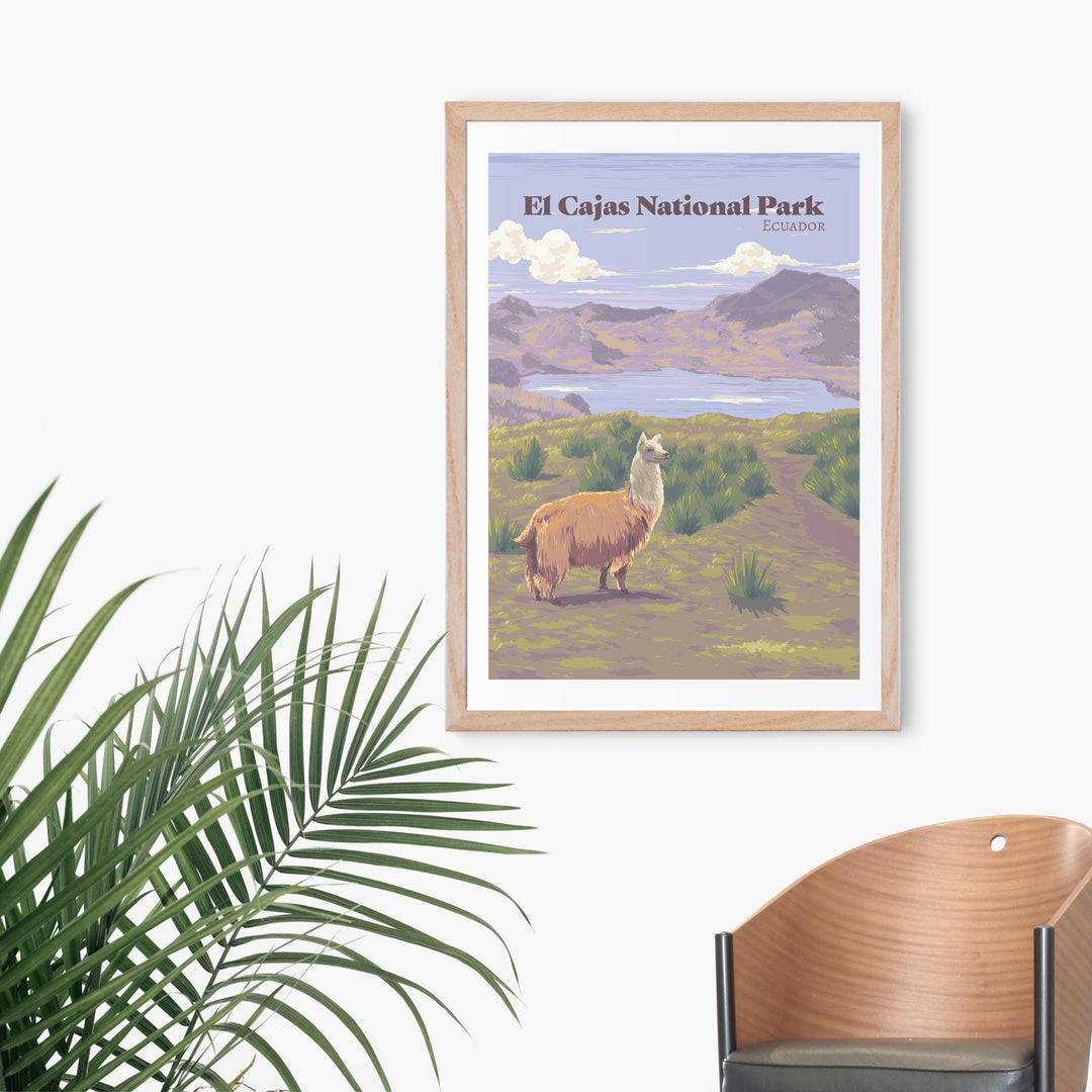 El Cajas National Park Ecuador Travel Poster