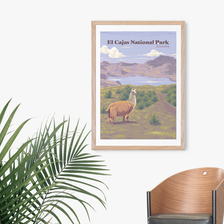 El Cajas National Park Ecuador Travel Poster