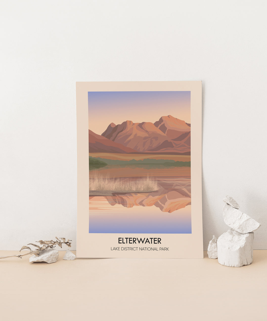 Elterwater Lake District Travel Poster