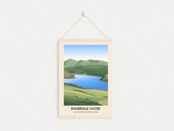Ennerdale Water Lake District Travel Poster