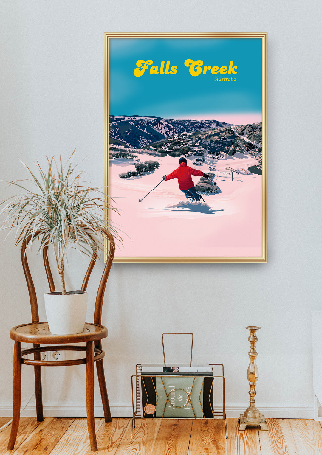 Falls Creek Australia Ski Resort Travel Poster