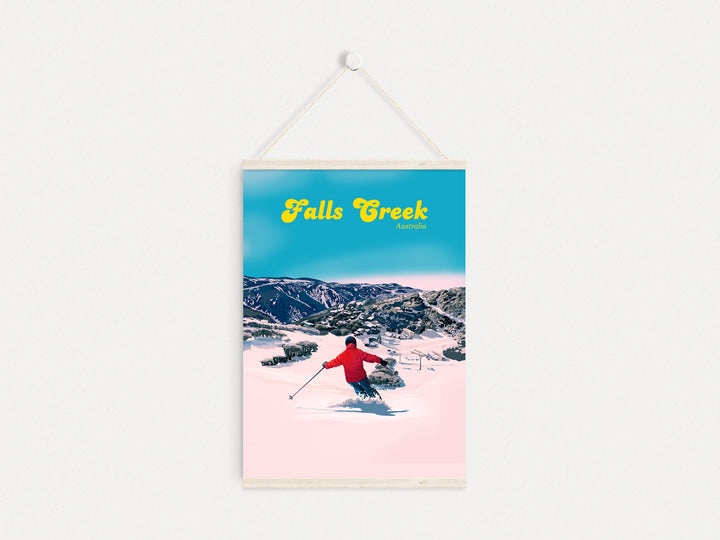 Falls Creek Australia Ski Resort Travel Poster