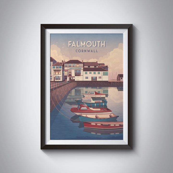 Falmouth Cornwall Travel Poster