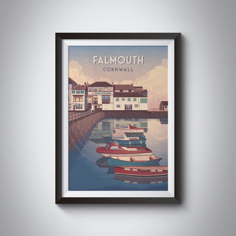 Falmouth Cornwall Travel Poster