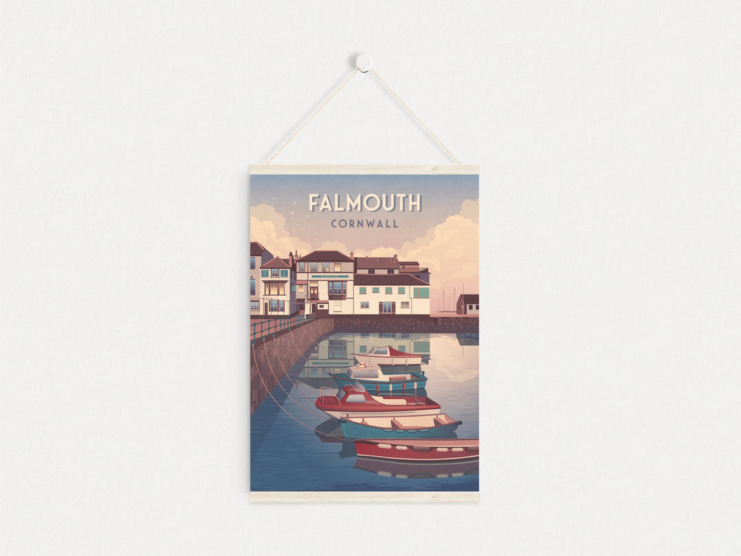 Falmouth Cornwall Travel Poster