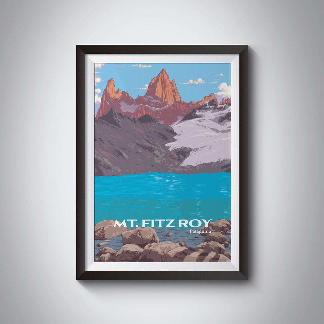 Mt Fitz Roy Patagonia Travel Poster