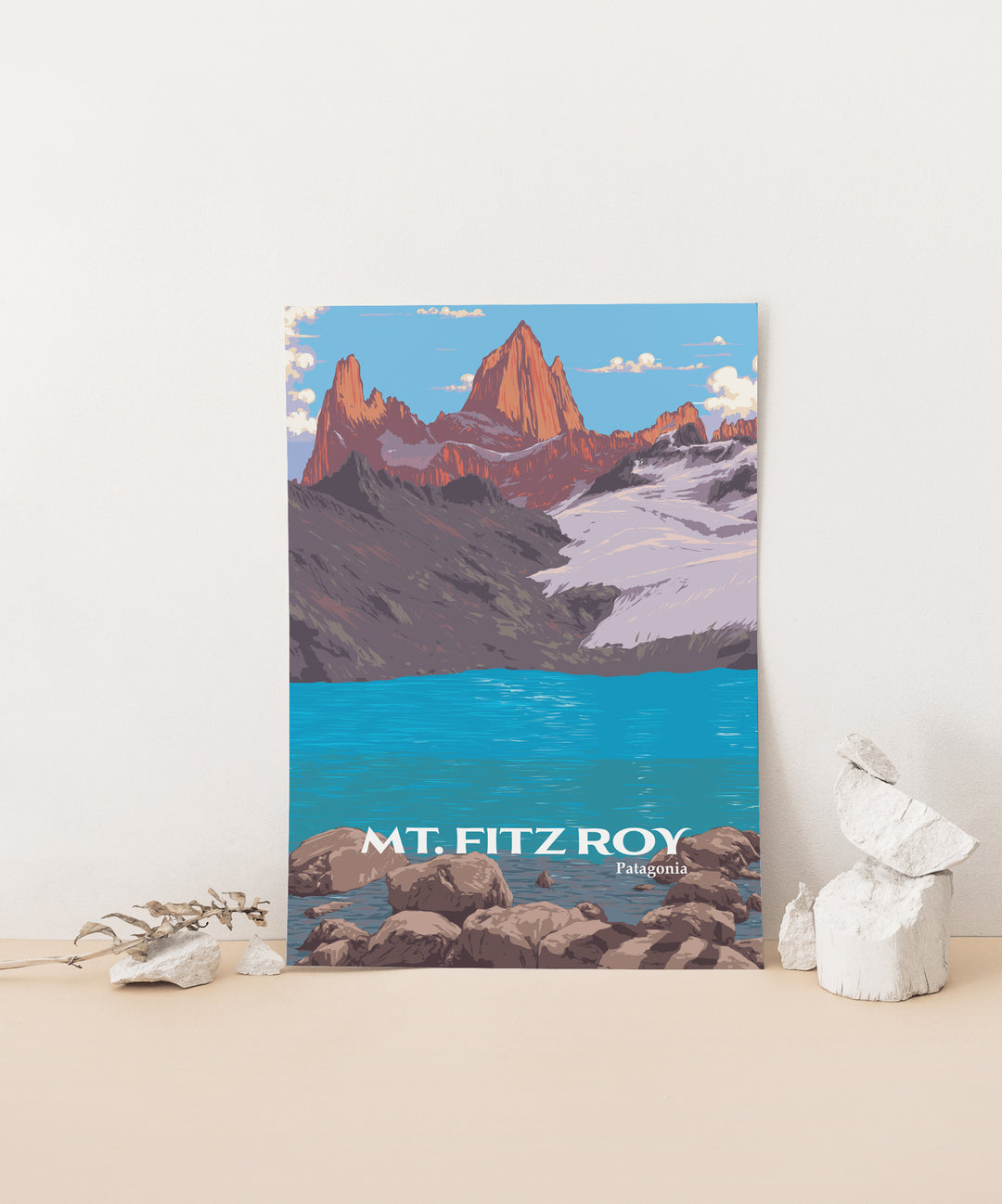 Mt Fitz Roy Patagonia Travel Poster