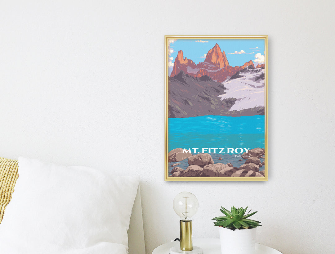 Mt Fitz Roy Patagonia Travel Poster