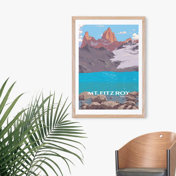 Mt Fitz Roy Patagonia Travel Poster
