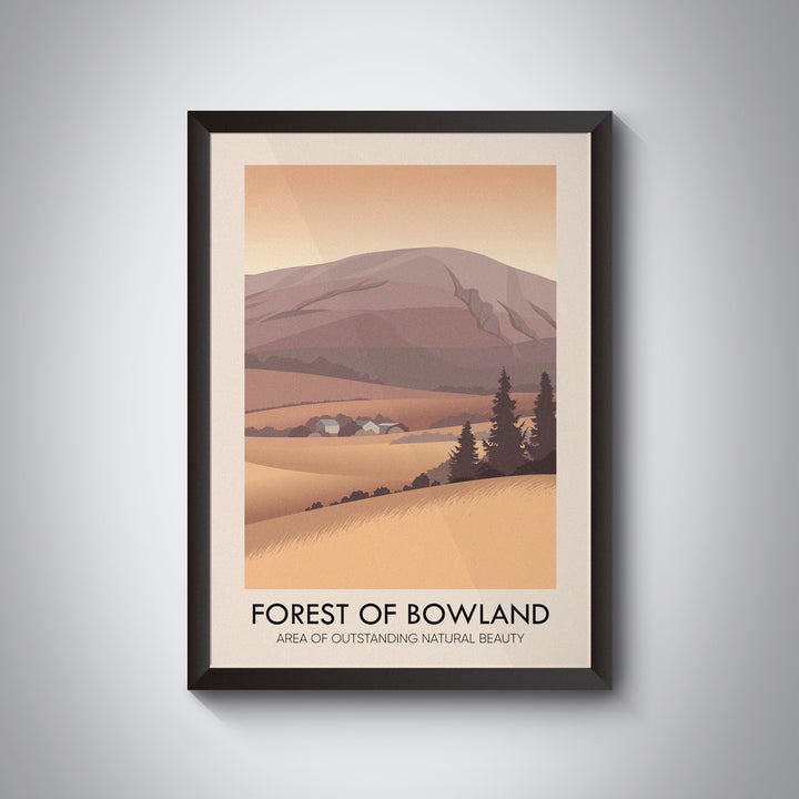 Forest of Bowland AONB Travel Poster